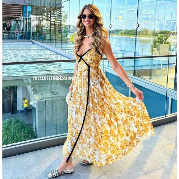 ZARA Blogger Fave Printed Maxi Dress NWT 💛 - Picture 11 of 16